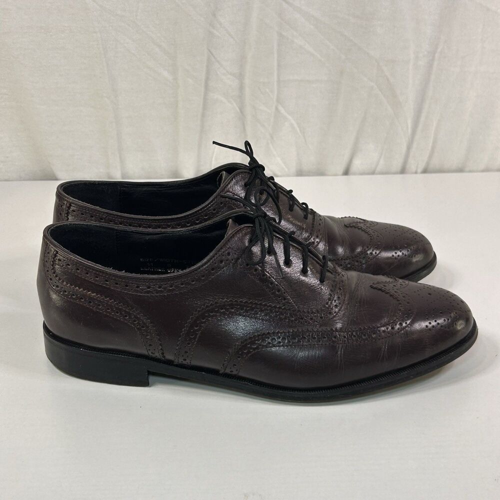 Oakton‎ Classic Brown Leather Wingtip Oxford Dress Shoe`s Men`s Size 12D India